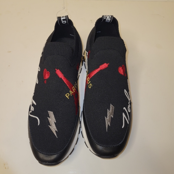 Karl Lagerfeld women's sneaker sz 9 blk - Picture 4 of 6